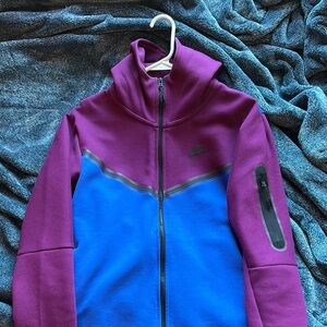 Nike Purple and Blue Zip-Up Jacket